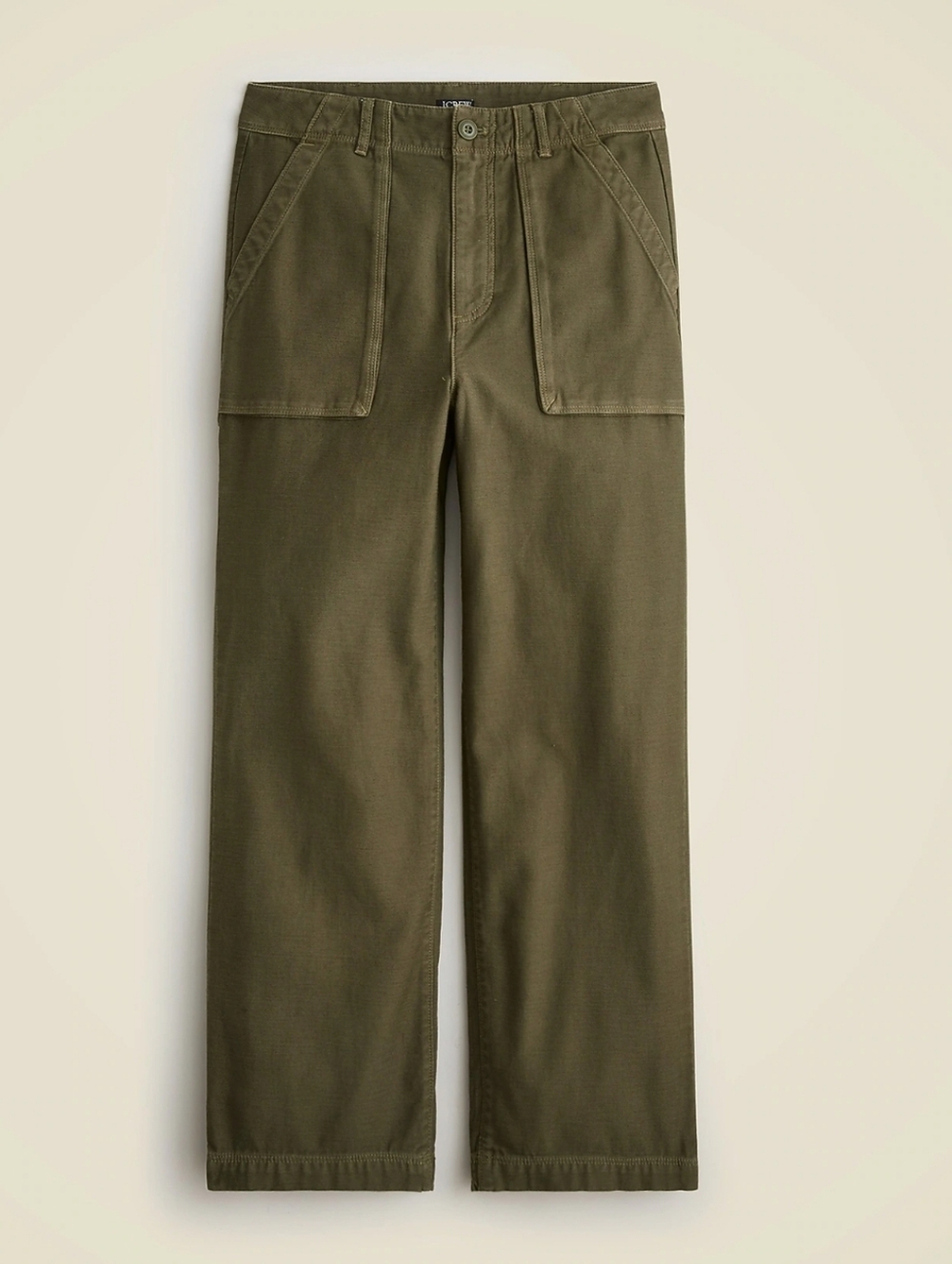 J.Crew Wide-Leg Cargo Pant In Sateen Cotton-Size 4, RN#77388